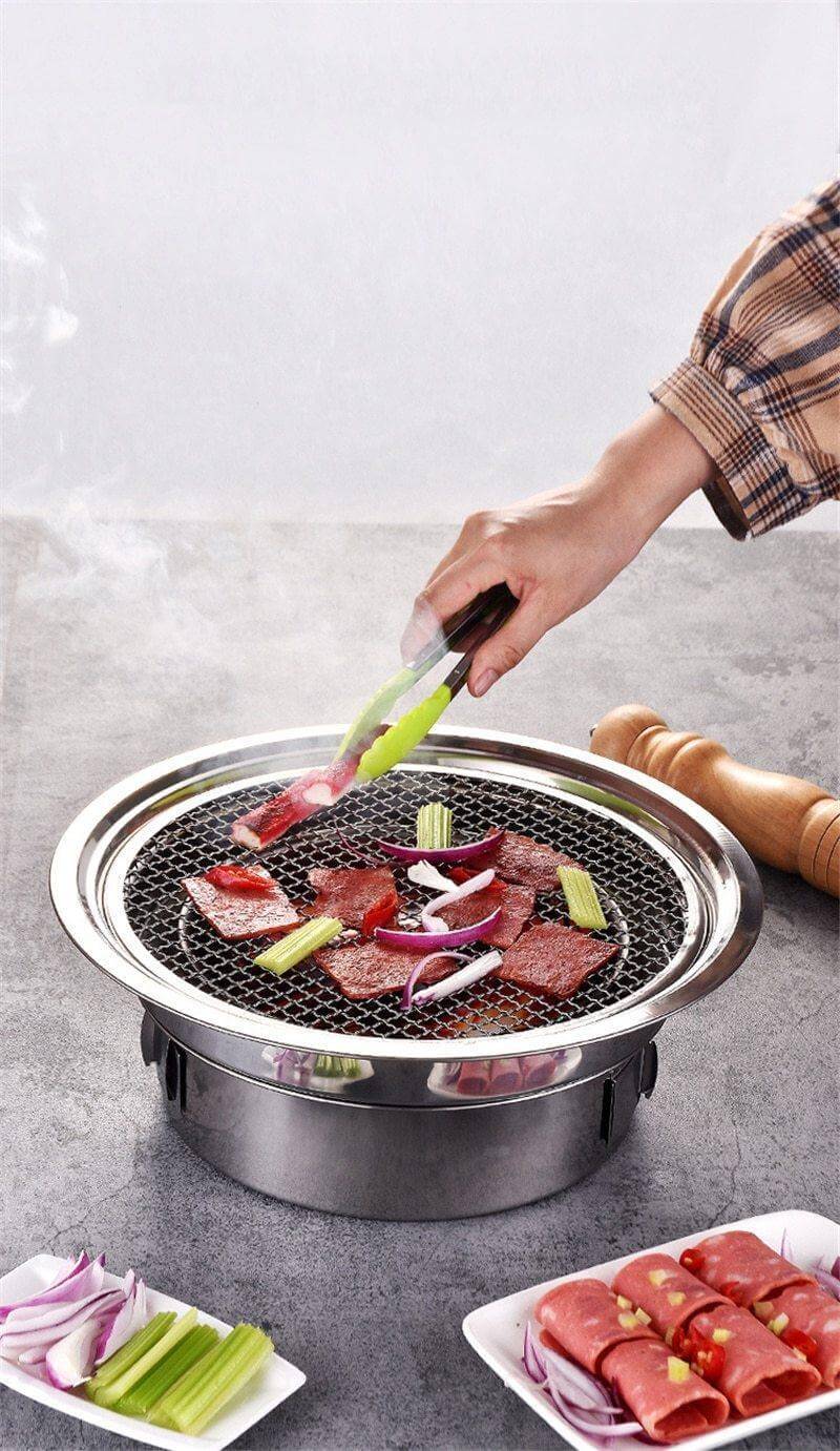 Portable Korean Style Stainless Steel Charcoal Camping Grill | Kalsten