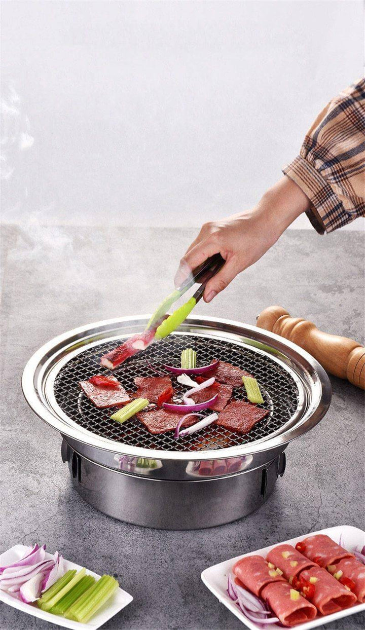 Portable Korean Style Stainless Steel Charcoal Camping Grill | Kalsten