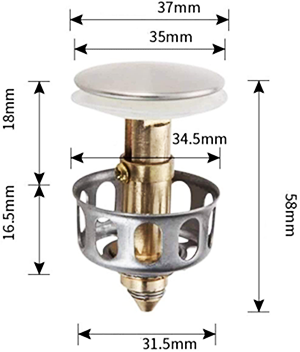 Basin Pop-Up Drain Filter | Kalsten