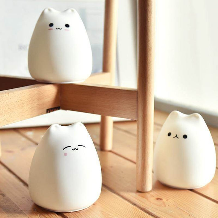 Colorful LED Silicone Touch Sensor Cat Night Lamp | Kalsten