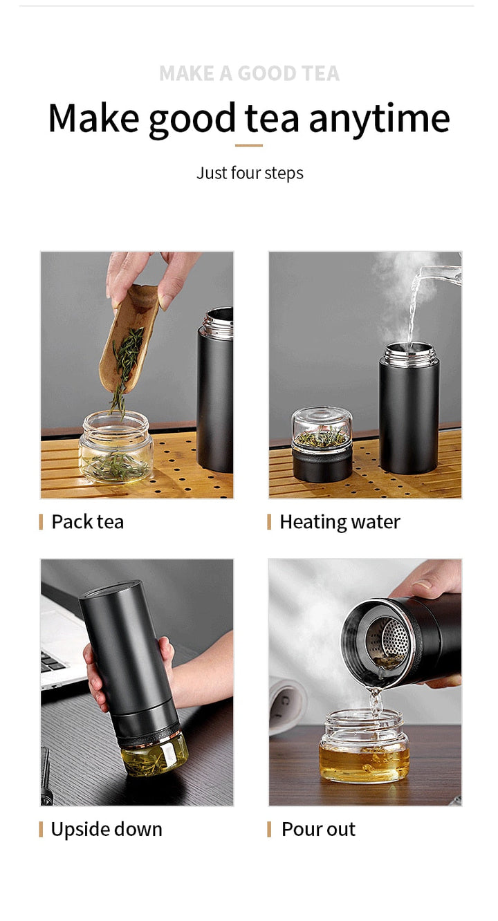 Elegant Durable Simple Tea Infuser Thermos | Kalsten