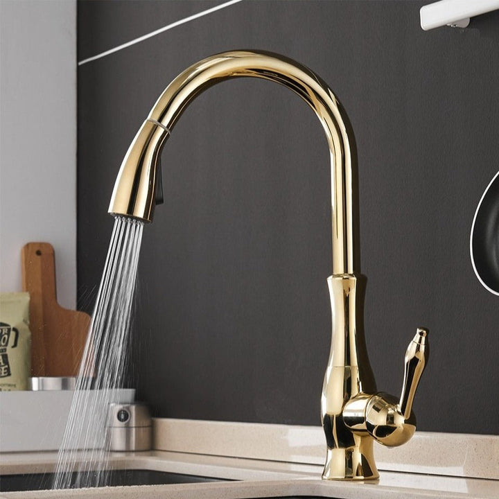 Kalsten | Modern Pull-Out Kitchen Mixer Tap – Stainless Steel 360° Swivel with Extendable Spray Head