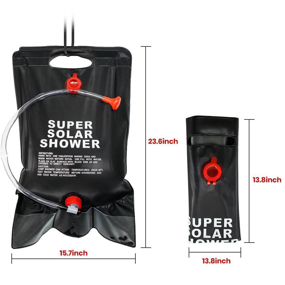 Portable Solar Heated Camping Shower Bag | Kalsten