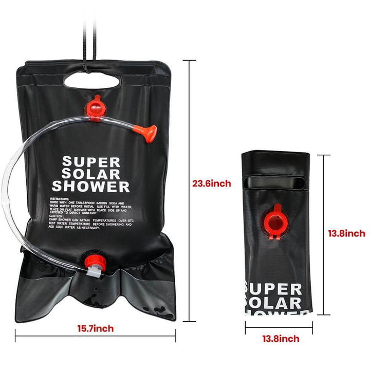 Portable Solar Heated Camping Shower Bag | Kalsten