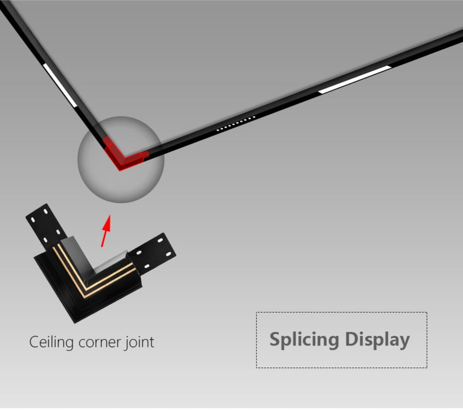 Wall-Mounted Black Continuous Magnetic Track System Light | Kalsten