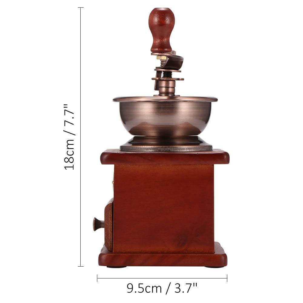 Antique Wooden Manual Coffee Grinder