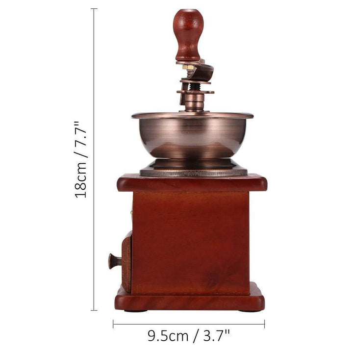 Antique Wooden Manual Coffee Grinder