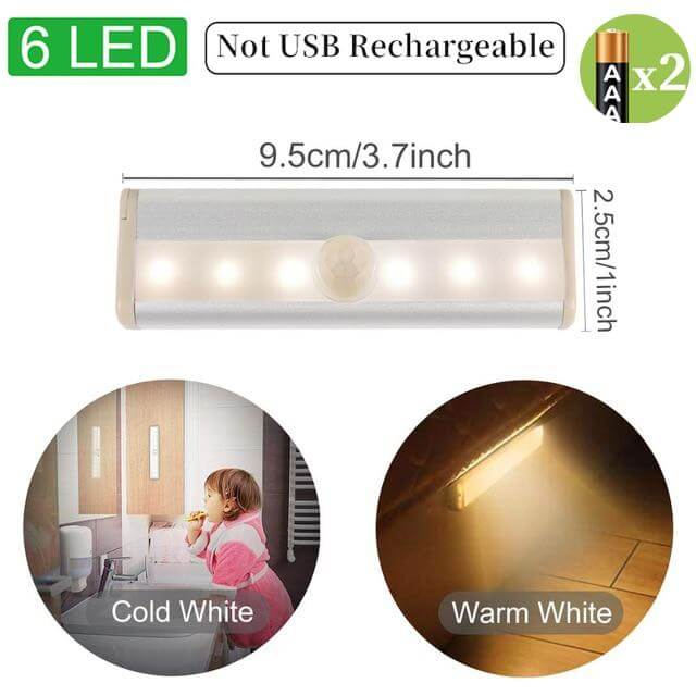 Warm & Cold Light Motion Sensor Wireless LED Lights | Kalsten