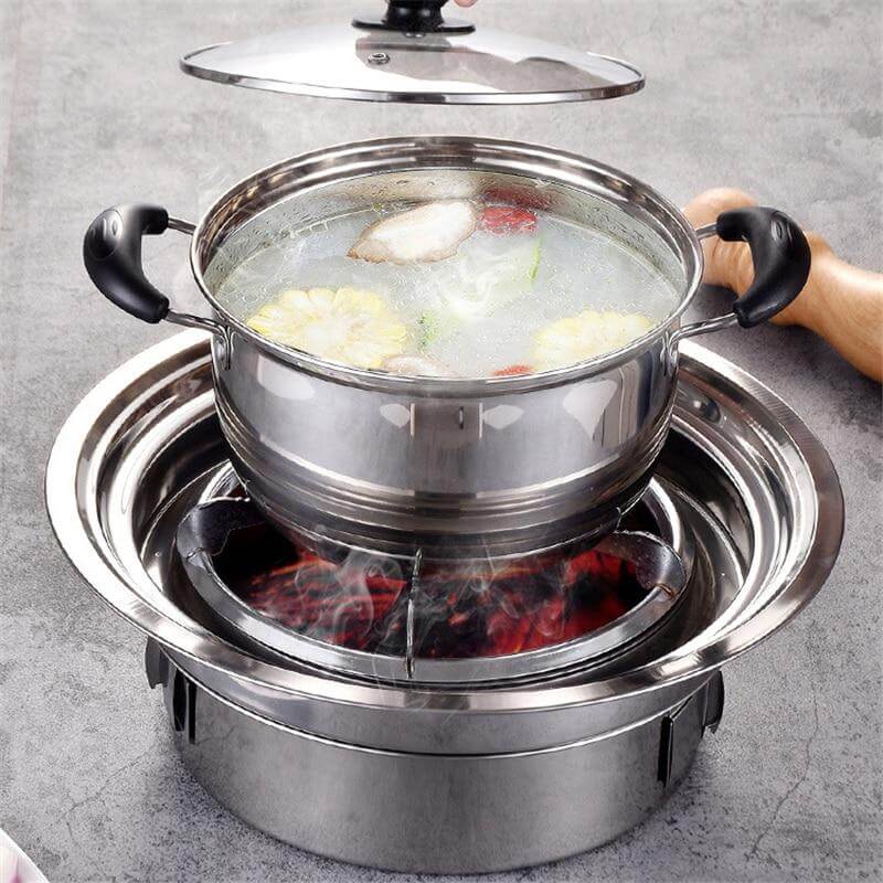 Portable Korean Style Stainless Steel Charcoal Camping Grill | Kalsten
