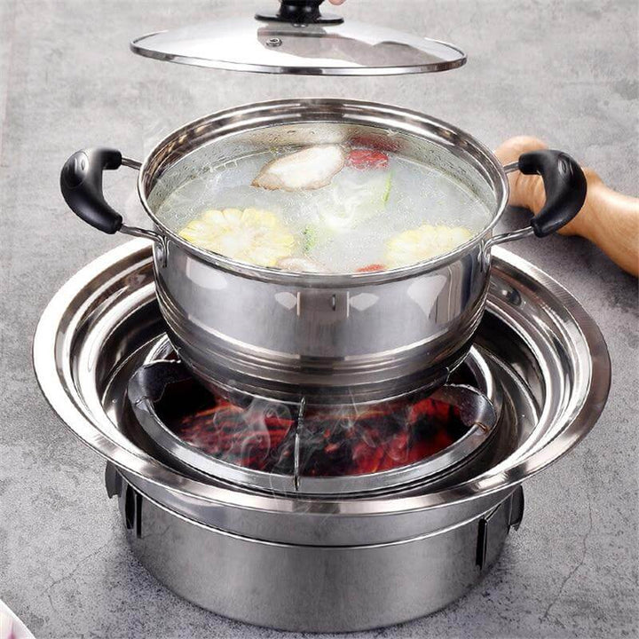 Portable Korean Style Stainless Steel Charcoal Camping Grill | Kalsten