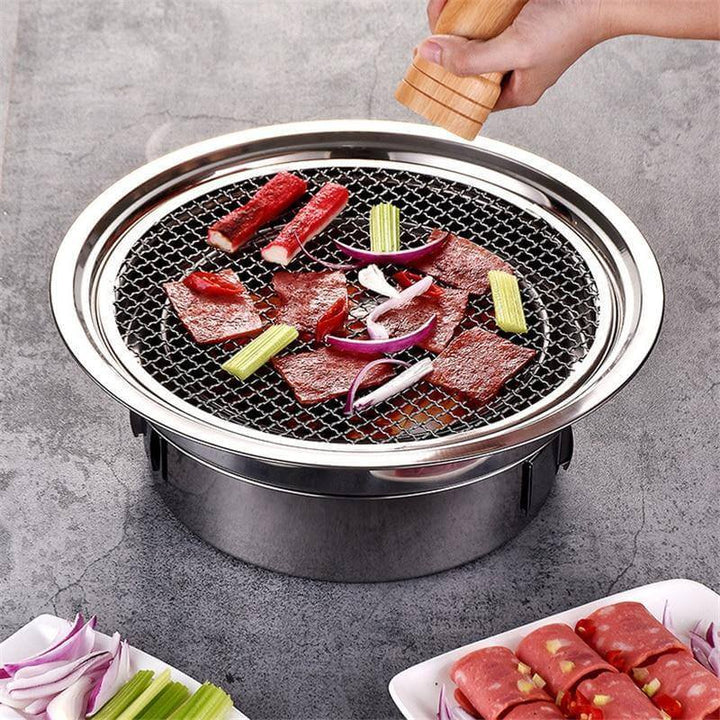 Portable Korean Style Stainless Steel Charcoal Camping Grill | Kalsten