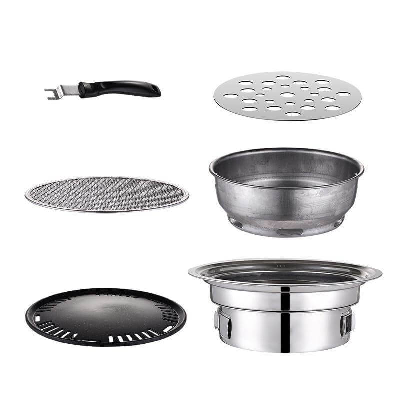 Portable Korean Style Stainless Steel Charcoal Camping Grill | Kalsten