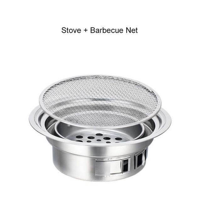 Portable Korean Style Stainless Steel Charcoal Camping Grill | Kalsten