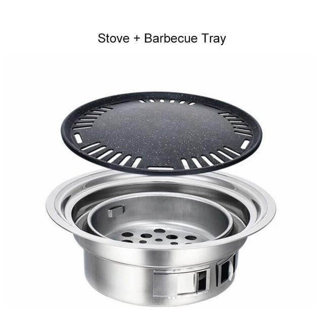 Portable Korean Style Stainless Steel Charcoal Camping Grill | Kalsten