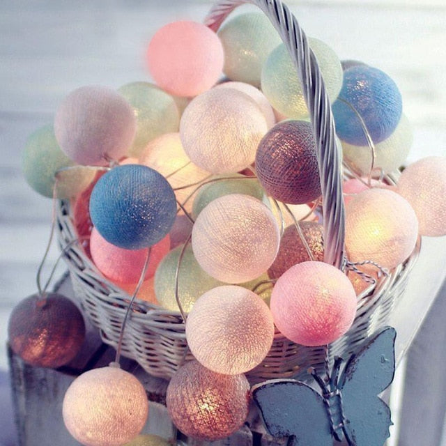 Cheerful Cotton Light Ball Garland - LumiBall | Kalsten