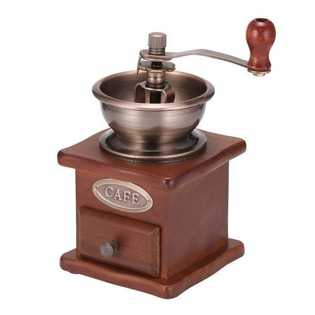 Antique Wooden Manual Coffee Grinder