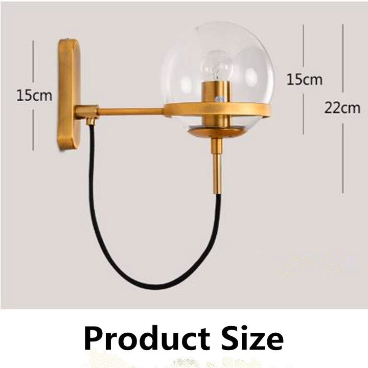 Elegant Retro Wall Glass Ball Lamp | Kalsten