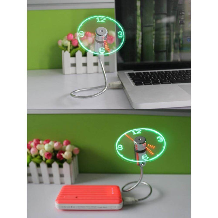 USB Fan Time And Temperature Display Clock | Kalsten