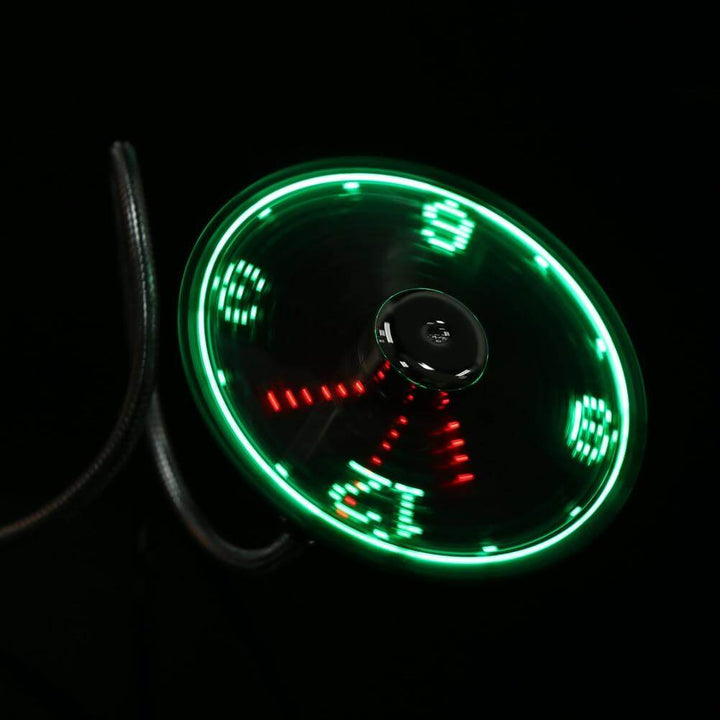 USB Fan Time And Temperature Display Clock | Kalsten