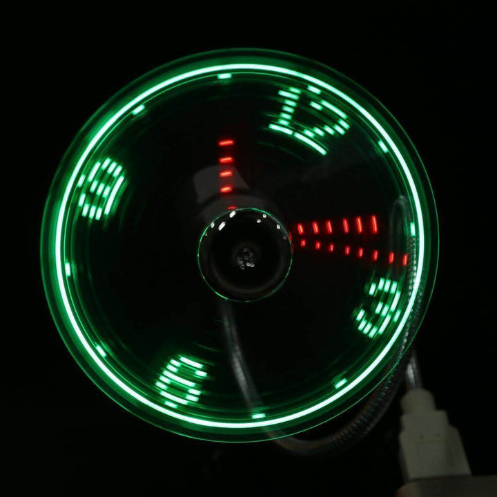 USB Fan Time And Temperature Display Clock | Kalsten