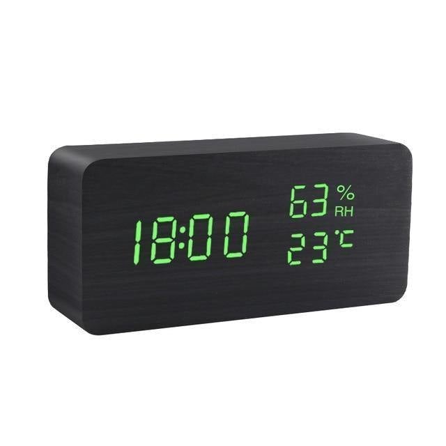 Skanto | Wooden LED Alarm Clock Cube