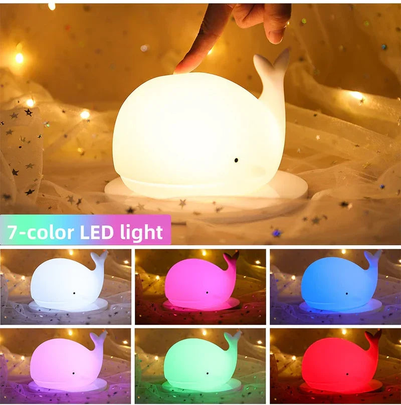 GlowWhale Night Lamp - Magical Color Party for Children Kalsten