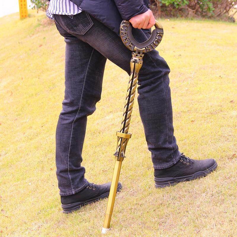Outdoor Folding Two-in-one Walking Stick Stool | Kalsten
