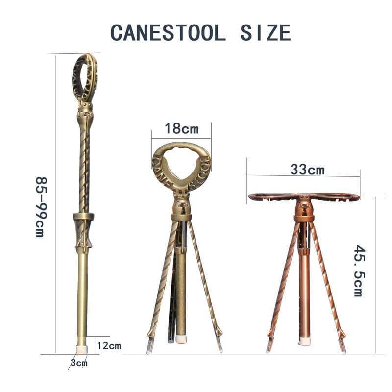 Outdoor Folding Two-in-one Walking Stick Stool | Kalsten