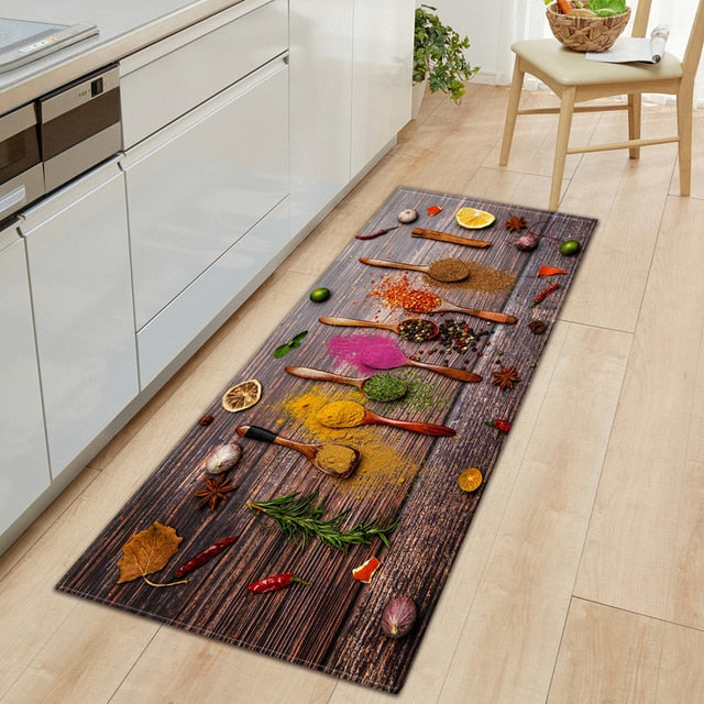CookEase Non-Slip Kitchen Mat – Food-Themed Comfort Mat