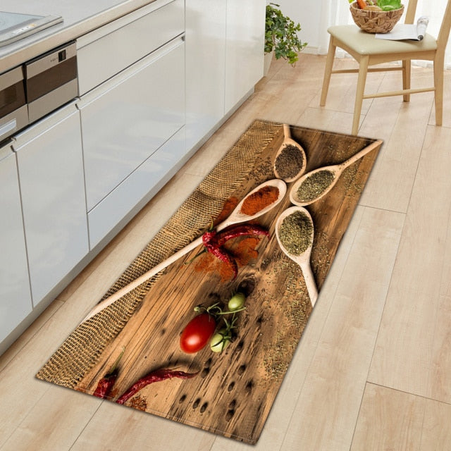 CookEase Non-Slip Kitchen Mat – Food-Themed Comfort Mat