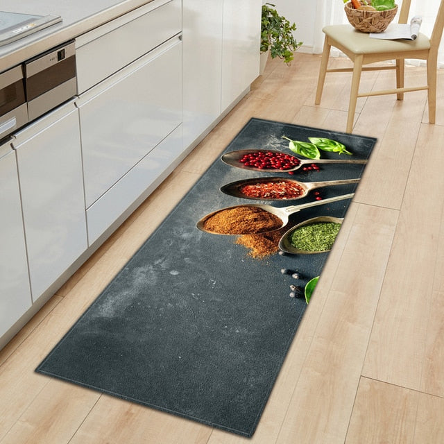 BowLift | CookEase Food-Themed Kitchen Mat | Non-slip & Water-Repellent | Comfort Mat for Kitchen & Household