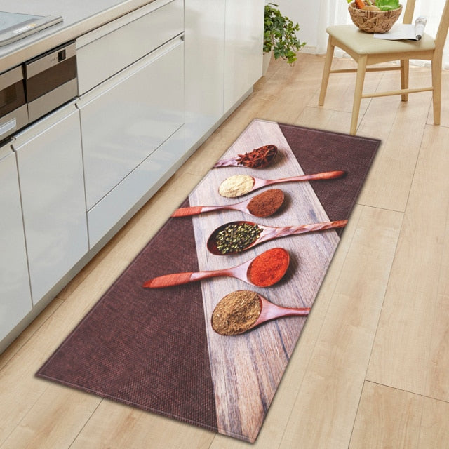 BowLift | CookEase Food-Themed Kitchen Mat | Non-slip & Water-Repellent | Comfort Mat for Kitchen & Household