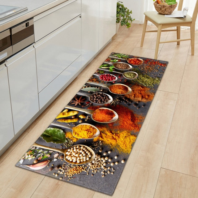 CookEase Non-Slip Kitchen Mat – Food-Themed Comfort Mat