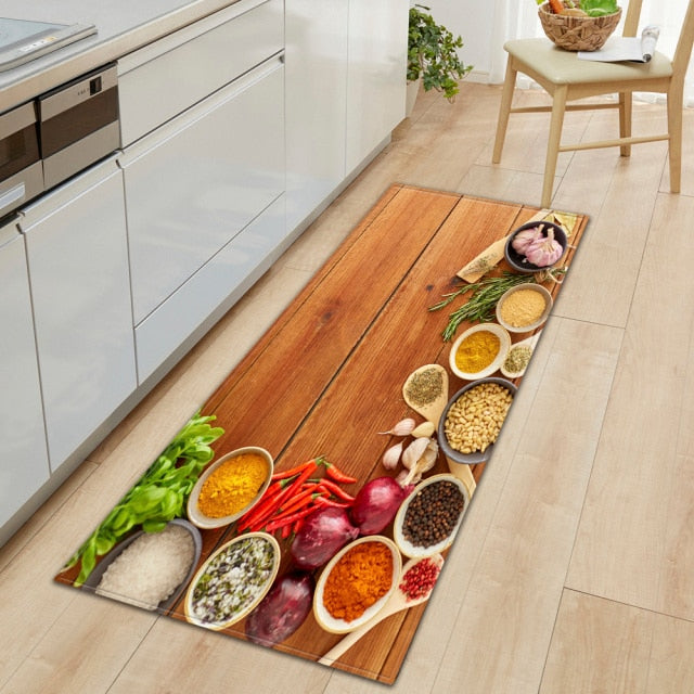 BowLift | CookEase Food-Themed Kitchen Mat | Non-slip & Water-Repellent | Comfort Mat for Kitchen & Household