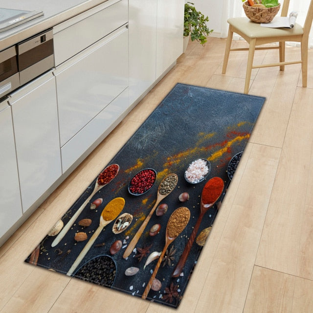CookEase Non-Slip Kitchen Mat – Food-Themed Comfort Mat