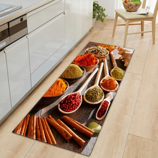 BowLift | CookEase Food-Themed Kitchen Mat | Non-slip & Water-Repellent | Comfort Mat for Kitchen & Household