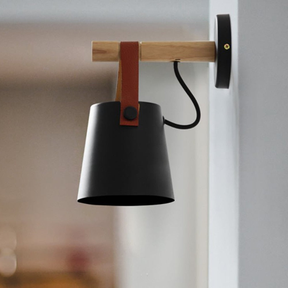 Nordic Style Wood Elegant Wall Lamp | Kalsten