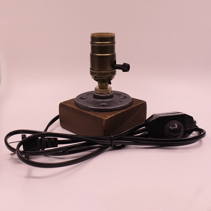Vintage Industrial Wooden Dimmable Table Lamp | Kalsten