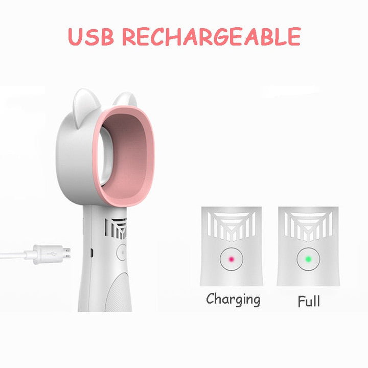 Modern Rechargeable Mini Cat Bladeless Fan | Kalsten