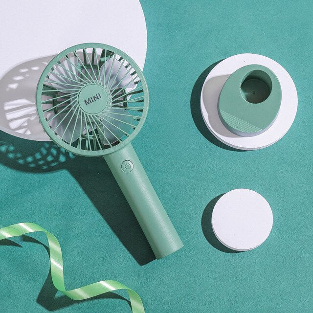 Phone Holder Mini Handheld Fan - Image 1