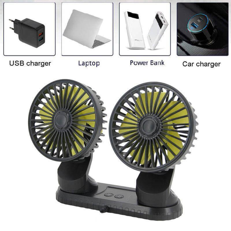 Universal Adjustable USB Dual Fan | Kalsten