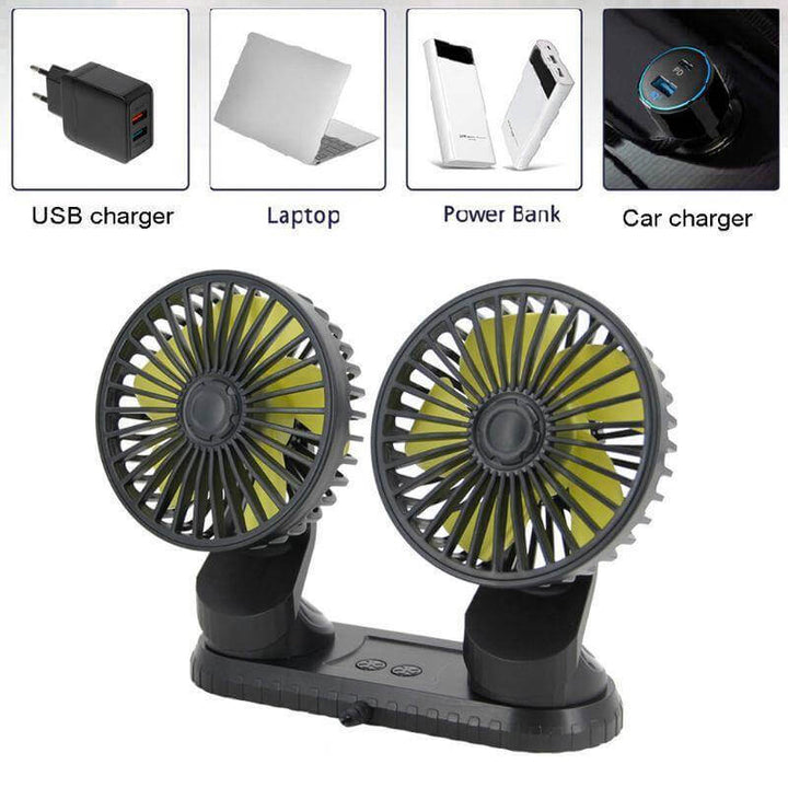 Universal Adjustable USB Dual Fan | Kalsten