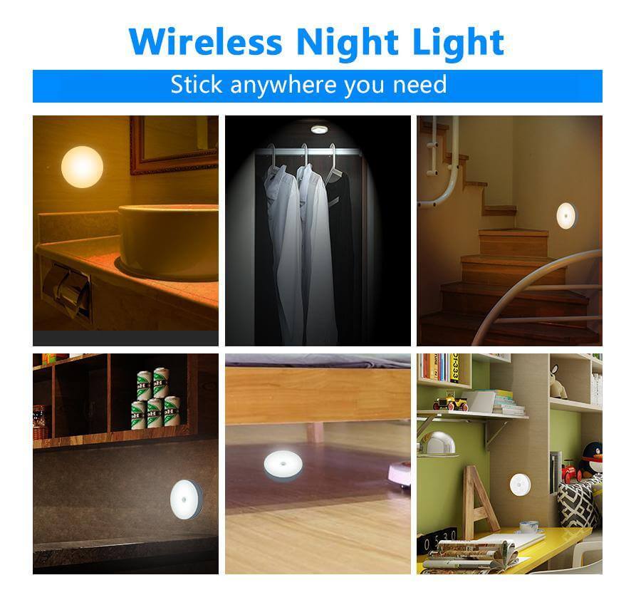 Rechargeable Motion Sensor LED USB Night Light | Kalsten