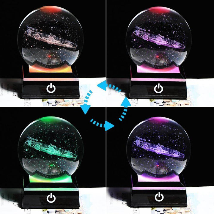 Crystal Globe Solar System Planet Lamp | Kalsten