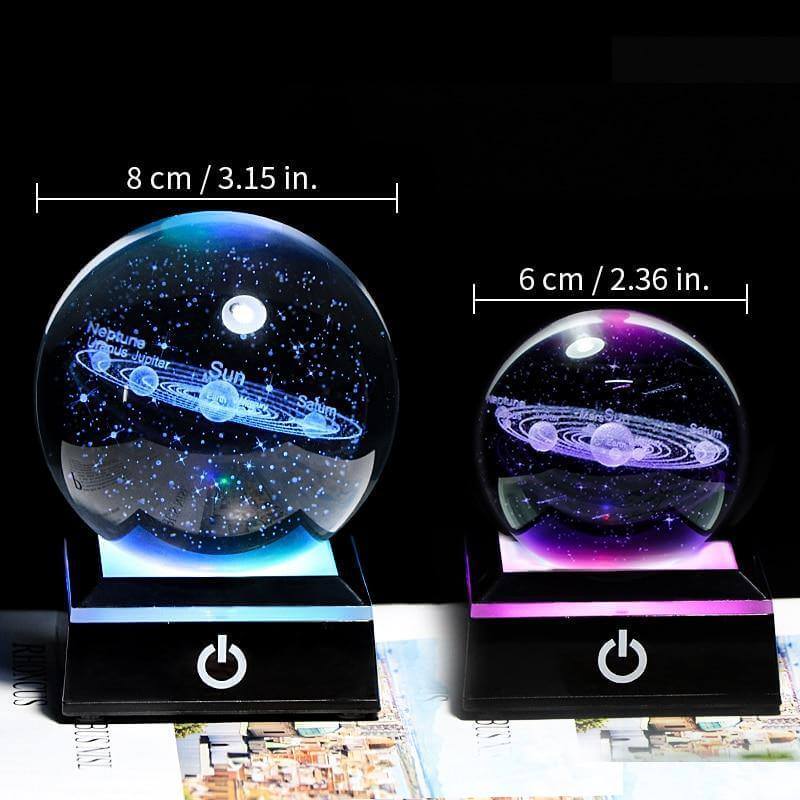Crystal Globe Solar System Planet Lamp | Kalsten