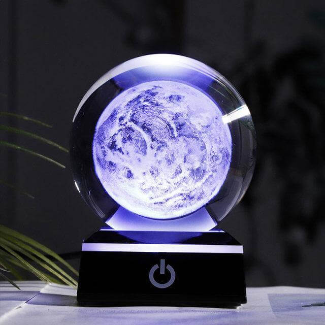 Crystal Globe Solar System Planet Lamp | Kalsten