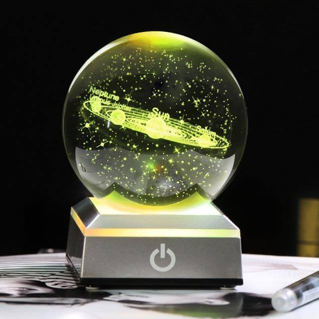 Crystal Globe Solar System Planet Lamp | Kalsten