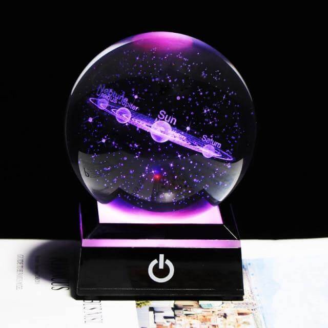 Crystal Globe Solar System Planet Lamp | Kalsten