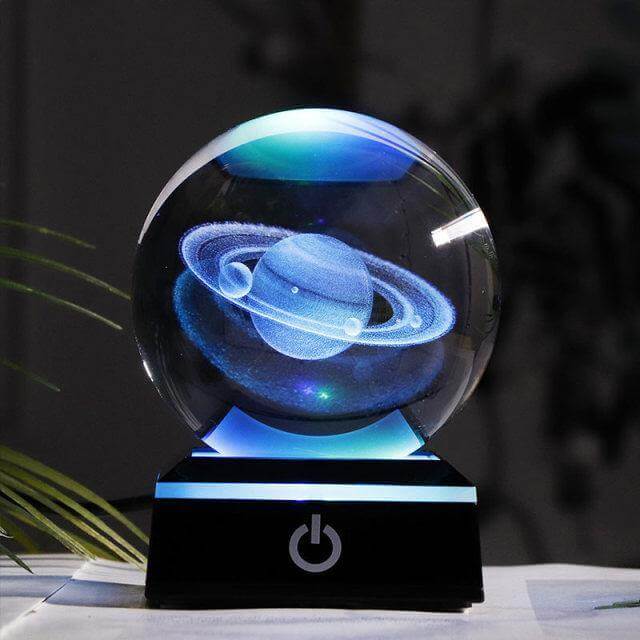 Crystal Globe Solar System Planet Lamp | Kalsten