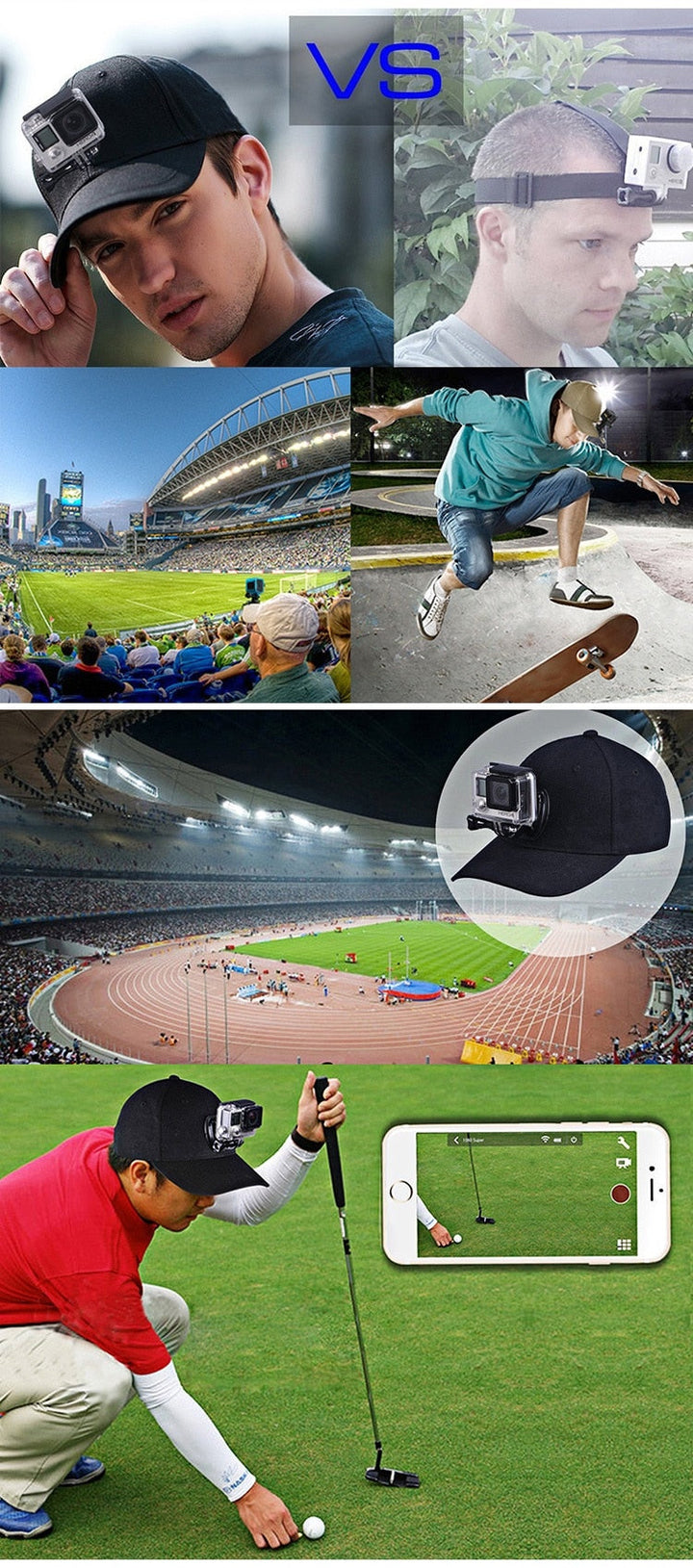 Adjustable Action Camera Hat | Kalsten